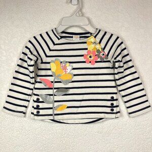 Gymboree Blue And White With Flowers Top NEW Size 4T